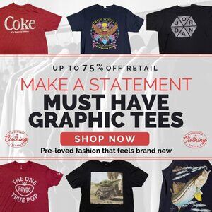 Must-have graphic tees are bold, iconic,‎ and up to 75% off retail!